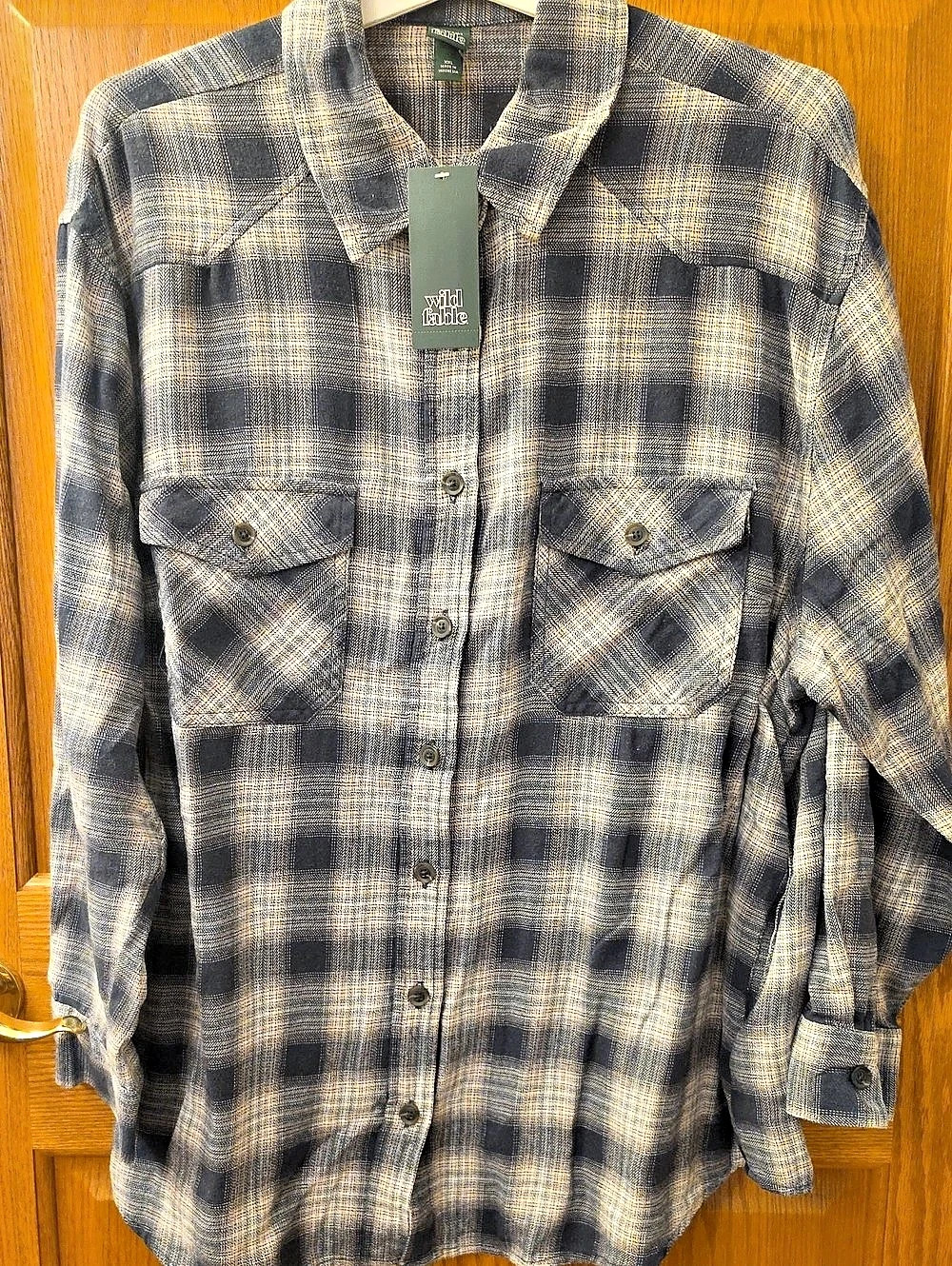 Button Down Plaid XXL NWT